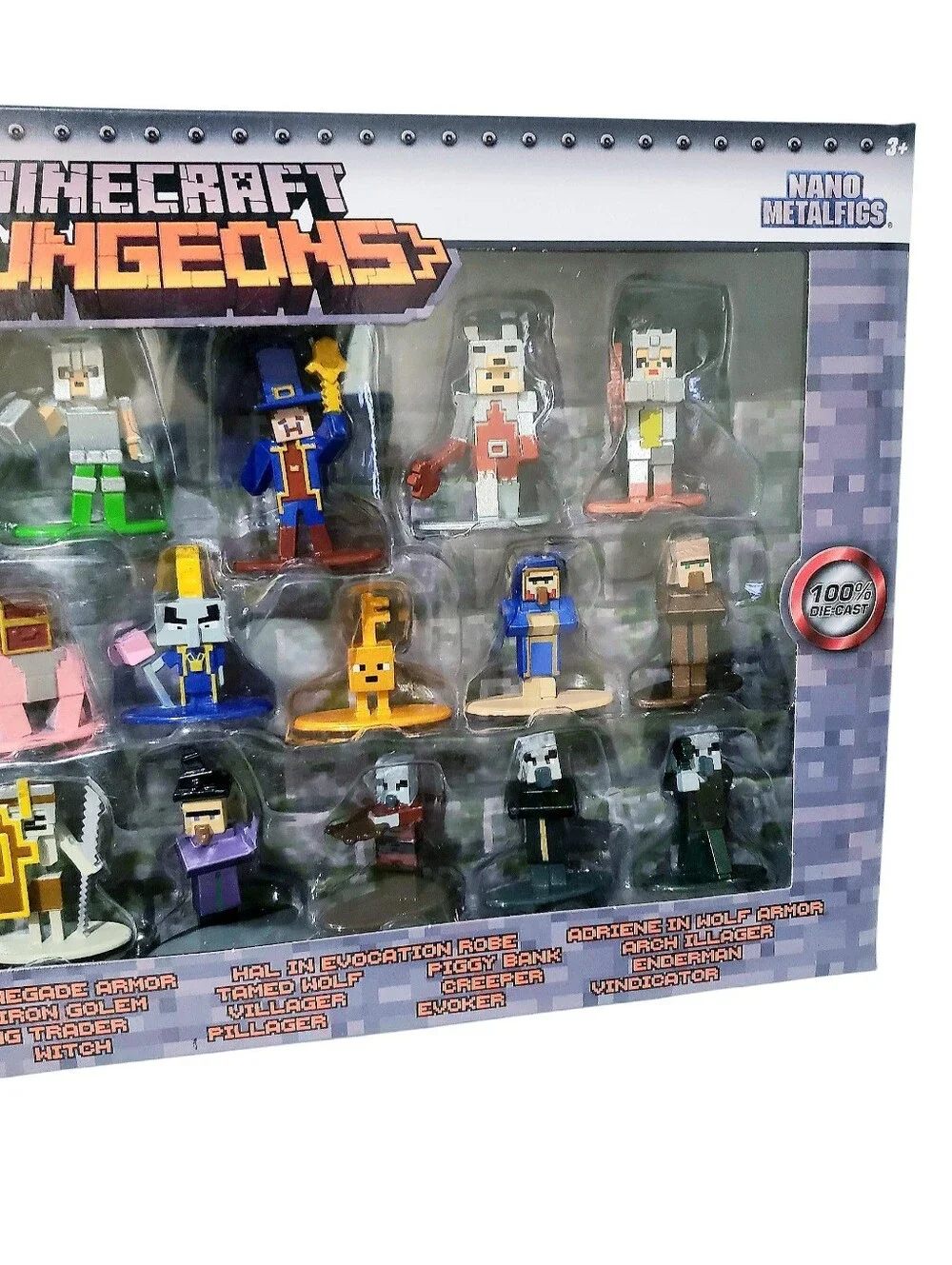 Minecraft Dungeons Die-Cast Nano Metalfigs 20-Pack Wave 4 Jada Toys Model #30770